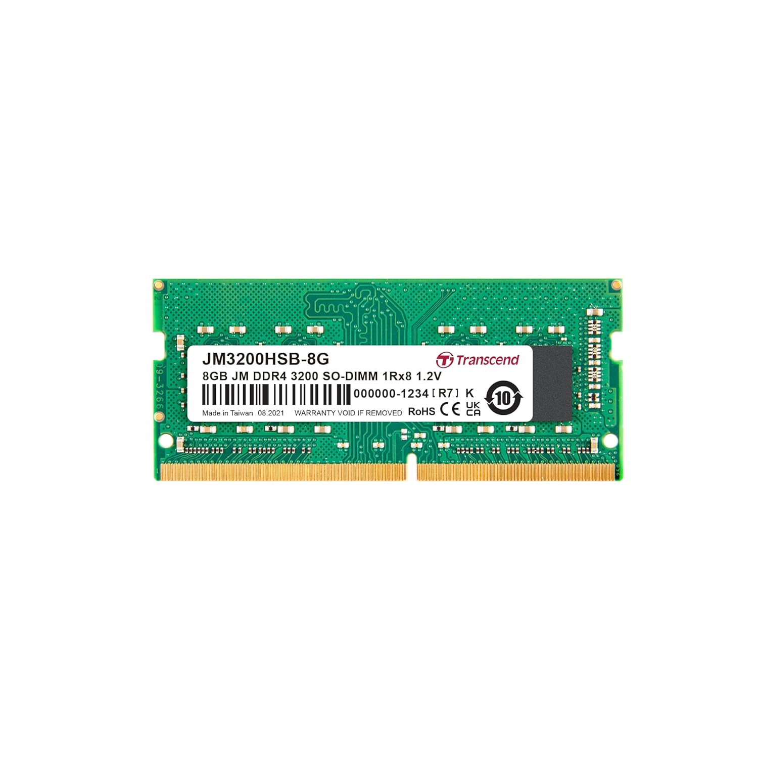 Transcend JetRam Memory DDR4 3200MHz SO-DIMM Laptop RAM | 1Rx8, CL22, 1.2V | 4GB, 8GB, 16GB