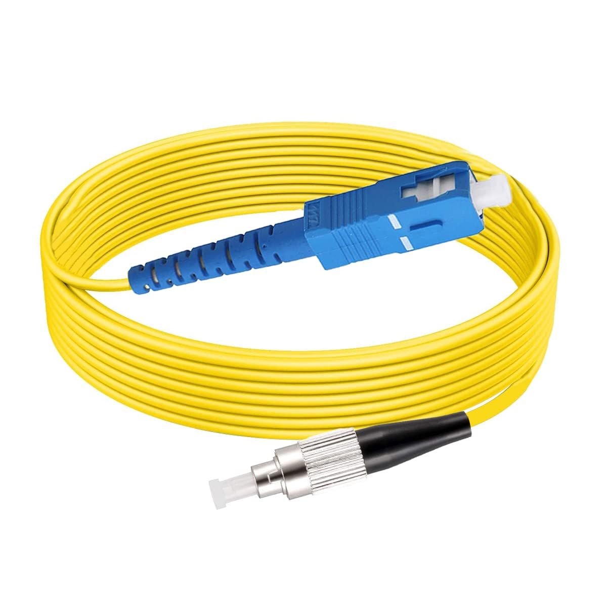 BOXNUBE SC to FC Single Mode Fiber Patch Cord - 9/125µm OS2, Simplex, LSZH/OFNR, High-Speed Low-Loss Optical Cable, 5M