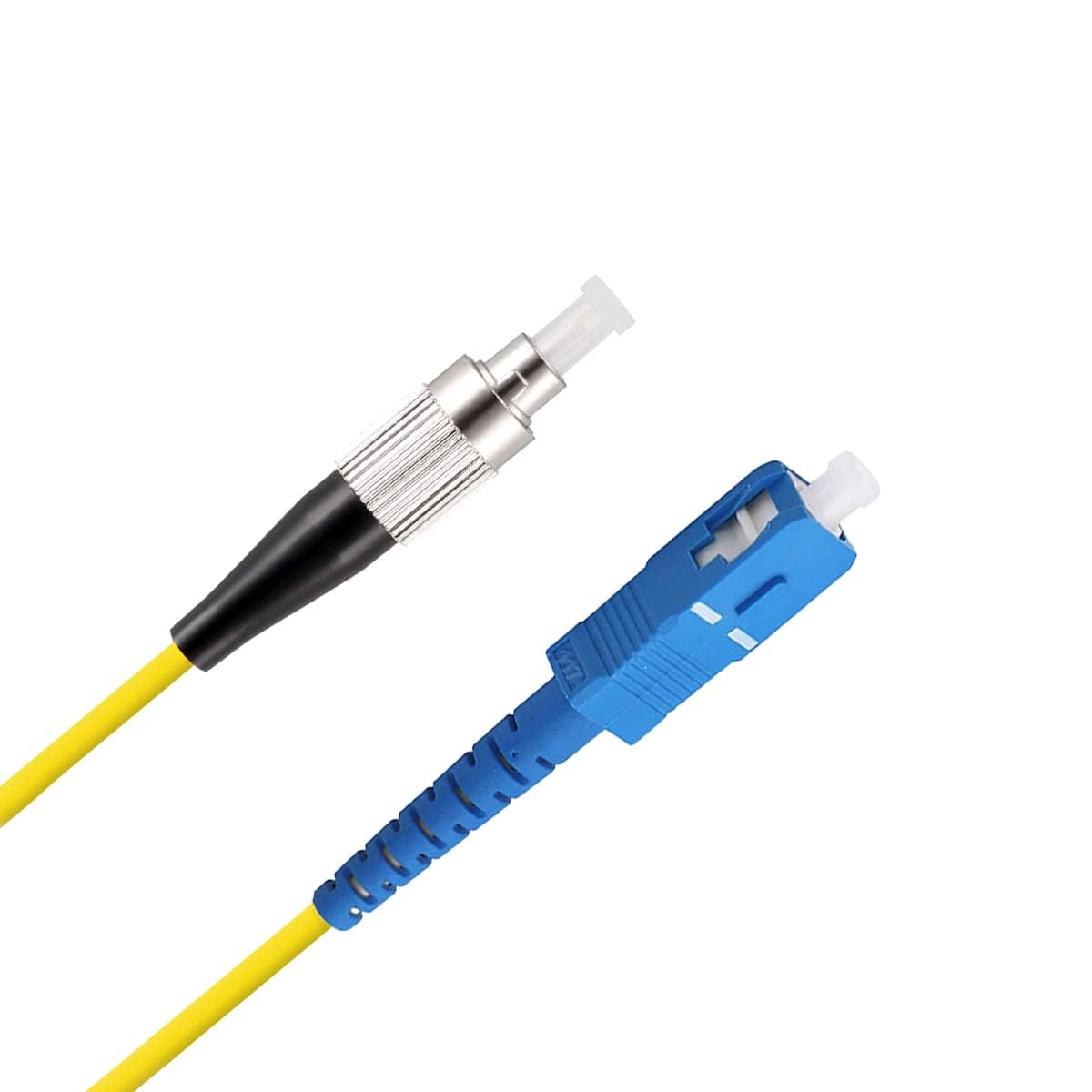BOXNUBE SC to FC Single Mode Fiber Patch Cord - 9/125µm OS2, Simplex, LSZH/OFNR, High-Speed Low-Loss Optical Cable, 5M
