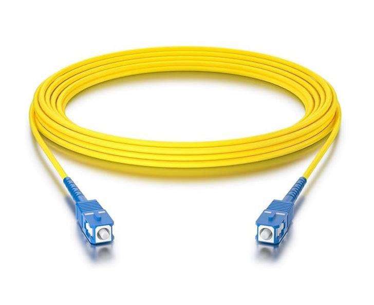 BOXNUBE SC-SC Singlemode Simplex Fiber Patch Cord 10M, 9/125µm OS2, 3.0mm Optical Fiber Cable, High-Speed Fiber Optic Jumper for FTTH, Telecom & Data Center