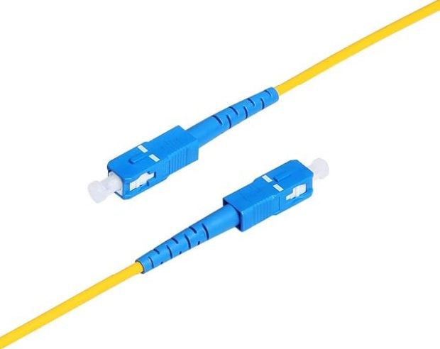 BOXNUBE SC-SC Singlemode Simplex Fiber Patch Cord 10M, 9/125µm OS2, 3.0mm Optical Fiber Cable, High-Speed Fiber Optic Jumper for FTTH, Telecom & Data Center