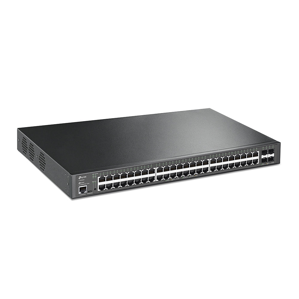 TP-Link Omada Access Plus SG3452XP 48-Port Gigabit and 4-Port 10GE SFP+ Switch with 48-Port PoE+