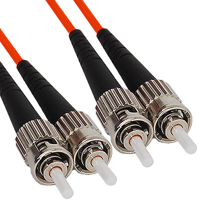 BOXNUBE ST to ST Multimode Duplex OM2 Fiber Patch Cable – 50/125µm – High-Speed Optical Fiber Jumper Cord – Orange