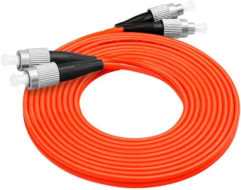 BOXNUBE ST to ST Multimode Duplex OM2 Fiber Patch Cable – 50/125µm – High-Speed Optical Fiber Jumper Cord – Orange