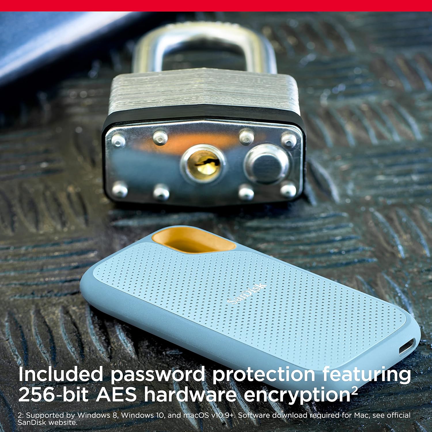 SanDisk Extreme Portable SSD 2TB | 1050MB/s Speed, 5-Year Warranty, Upto 2 Meter Drop Protection with IP55 Water/Dust Resistance | E61