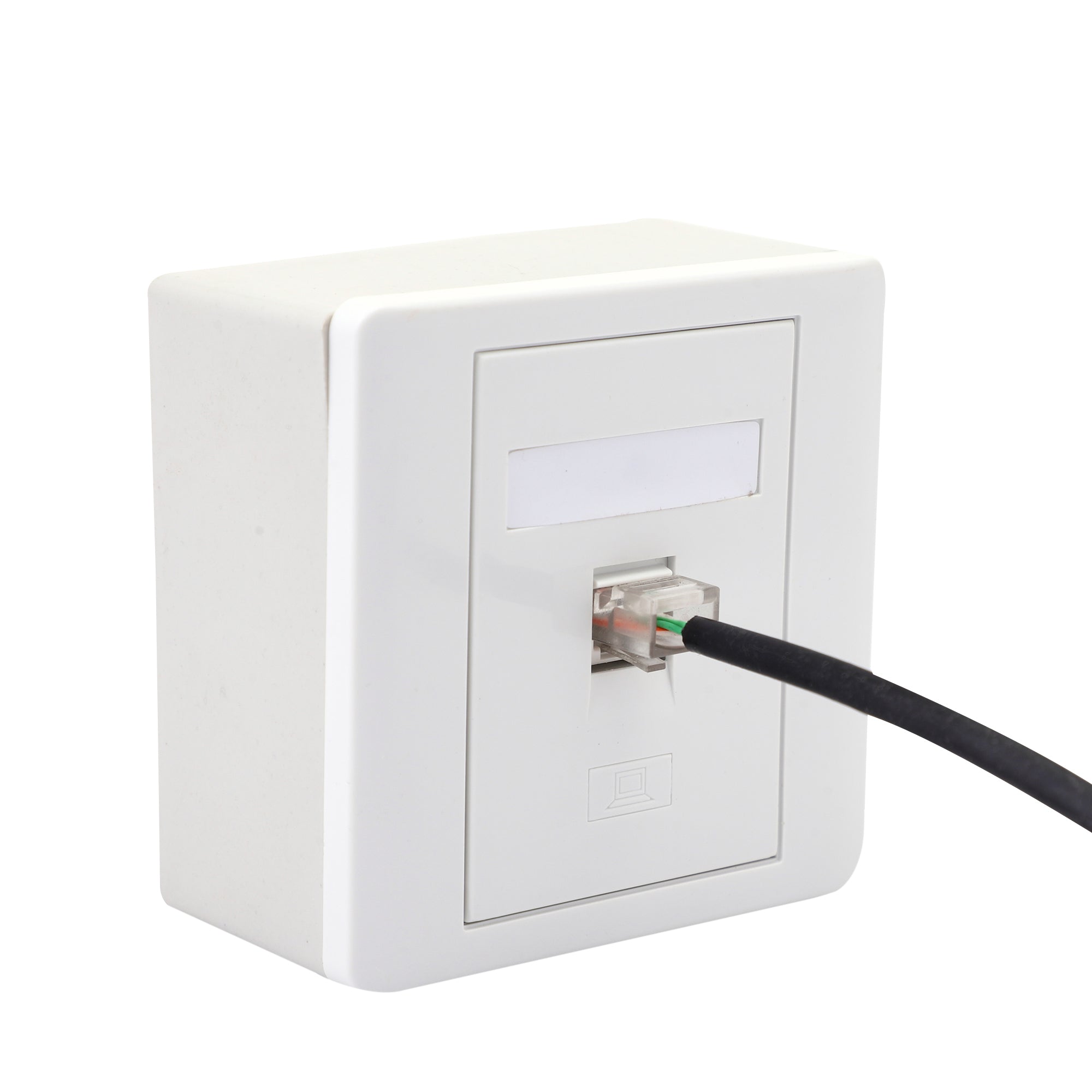 BOXNUBE Combo Set - RJ45 CAT6 LAN I/O Network Keystone Jack + Gang Box