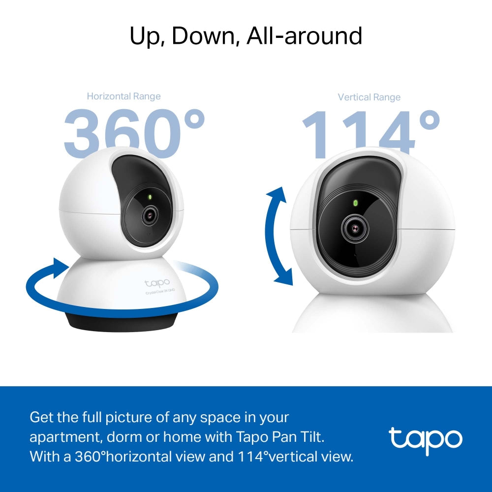 TP-Link Tapo C220 2K 4MP QHD Pan/Tilt Security Wi-Fi CCTV Camera | Smart AI Detection | Two-Way Audio | Enhanced Night Vision