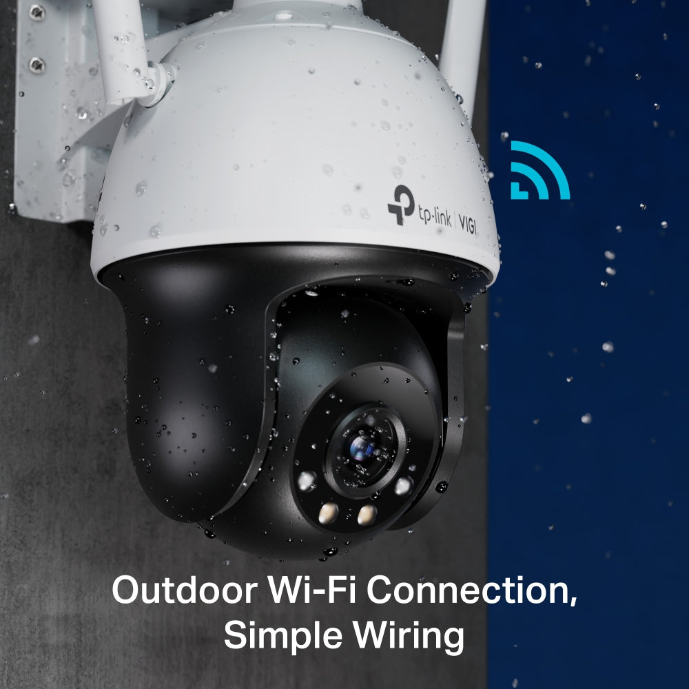 TP-Link VIGI C540-W 4MP Full HD Full-Color Wireless Outdoor Wi-Fi Pan Tilt Network Security CCTV Camera | Two Way Audio, Waterproof, ONVIF