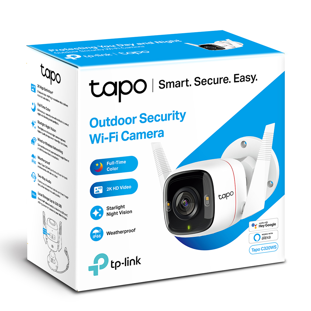 TP-Link Tapo C320WS 2K QHD Outdoor Security Wi-Fi CCTV Camera | Starlight Night Vision | Full-Color | Two-Way Audio