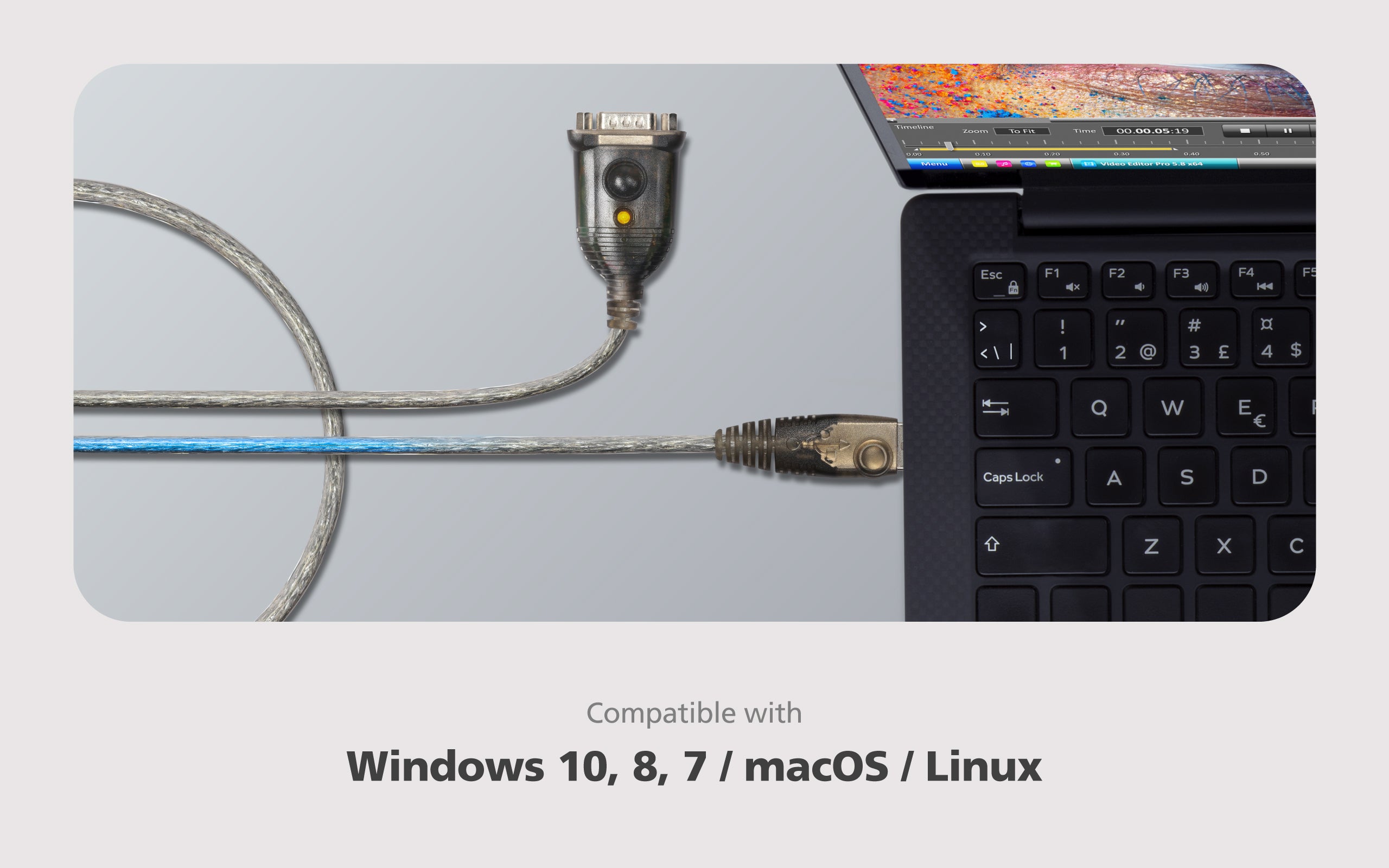 ATEN UC232A USB to RS-232 / Serial Adapter (35cm) | OS Compatibility: Windows, Mac, Linux