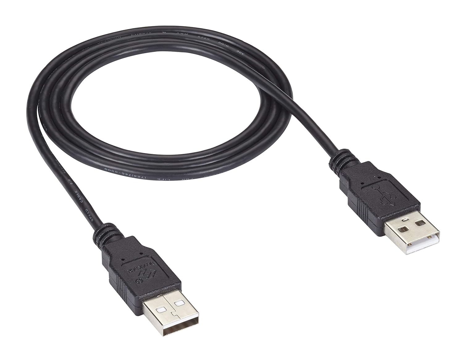 BOXNUBE USB A-A Cable | USB 2.0 Type A Male to Type A Male Patch Cable (Black)