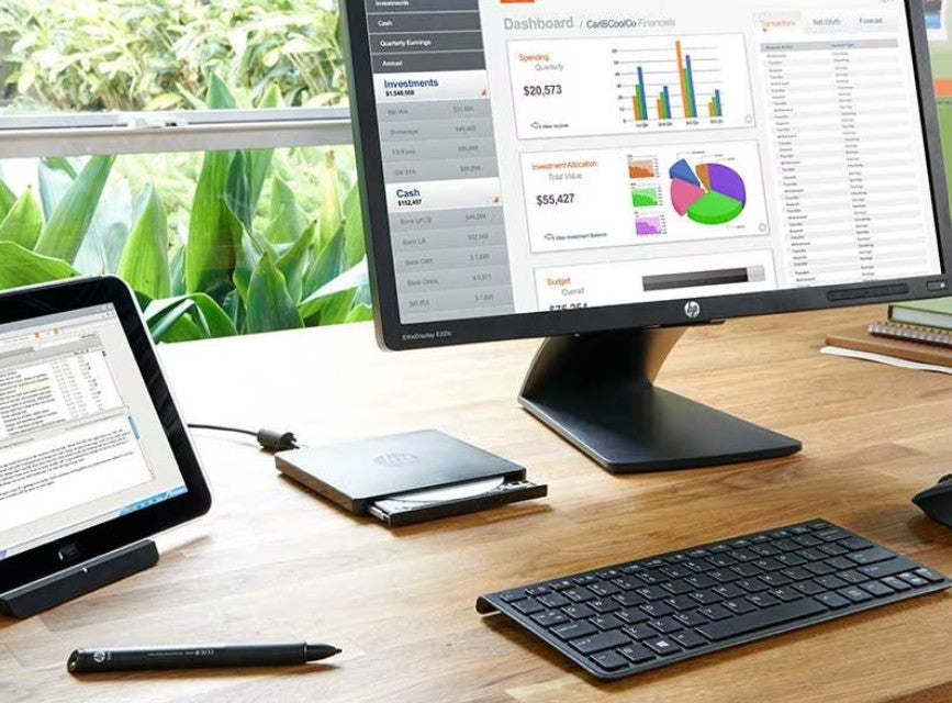 HP USB External DVD Writer GP70N, Lightweight Design, Speeds up to 8X DVDs and 24X CD, P/N F6V97AA
