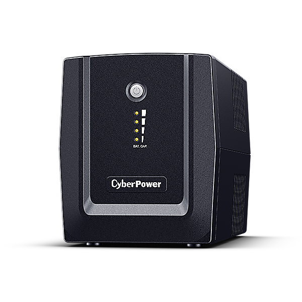 CyberPower UT1200E Tower UPS with Automatic Voltage Regulation (AVR), Overload Protection, Configurable Alarm, LED Status Indicator.