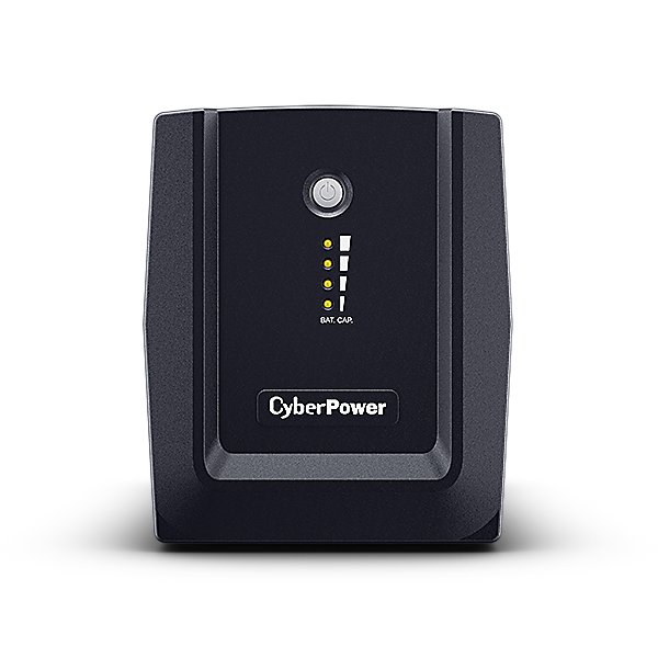 CyberPower UT1200E Tower UPS with Automatic Voltage Regulation (AVR), Overload Protection, Configurable Alarm, LED Status Indicator.