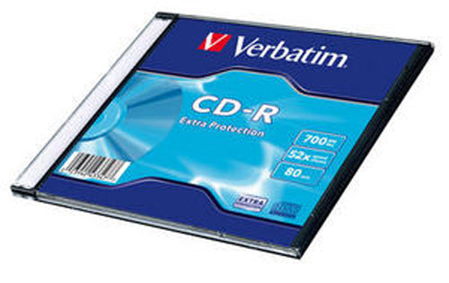 Verbatim Blank CD-R 700MB 52x Speed with Slim Case 94935