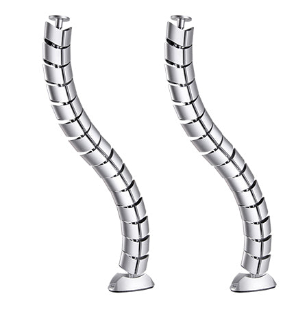 BOXNUBE PVC Vertebrae Snake Cable Manager, Dual Channel Cord Concealer Organizer for Desks, Cabinets, Tables