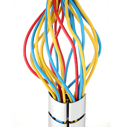 BOXNUBE PVC Vertebrae Snake Cable Manager, Dual Channel Cord Concealer Organizer for Desks, Cabinets, Tables