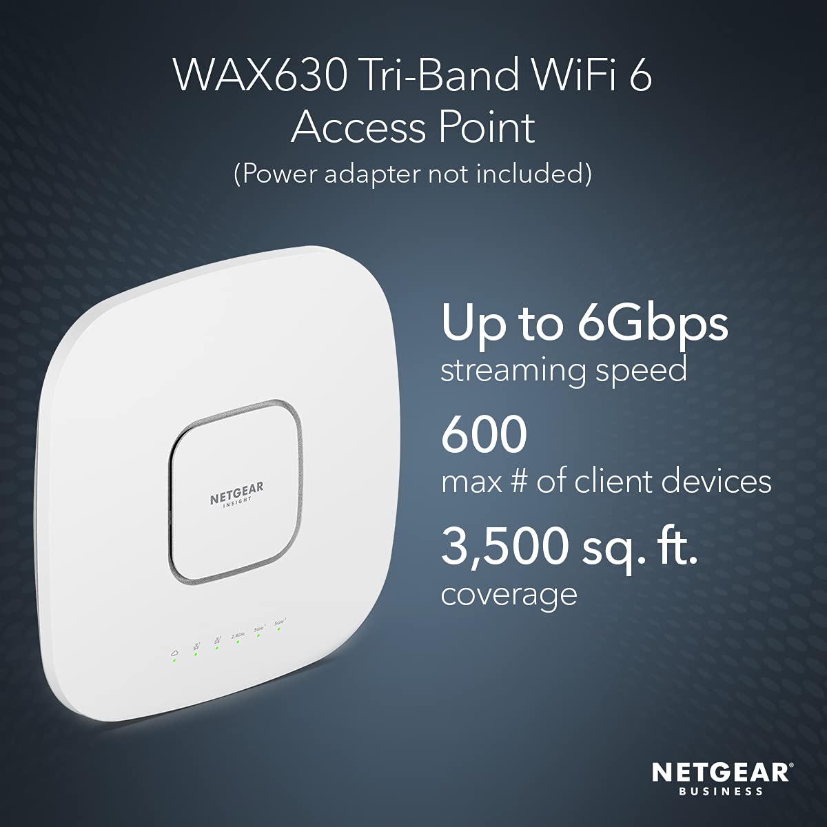 Netgear WAX630 AX6000 Tri-Band PoE Multi-Gig WiFi 6 Access Point