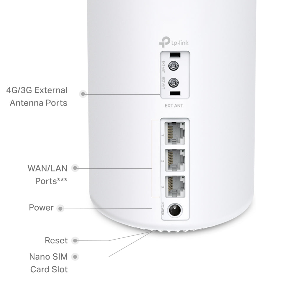 TP-Link Deco X50-4G 4G+ AX3000 Whole Home Mesh Wi-Fi 6 Router | 3× Gigabit ports