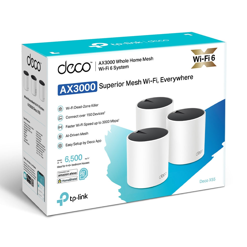 TP-Link Deco X55 AX3000 Whole Home Mesh Wi-Fi 6 System