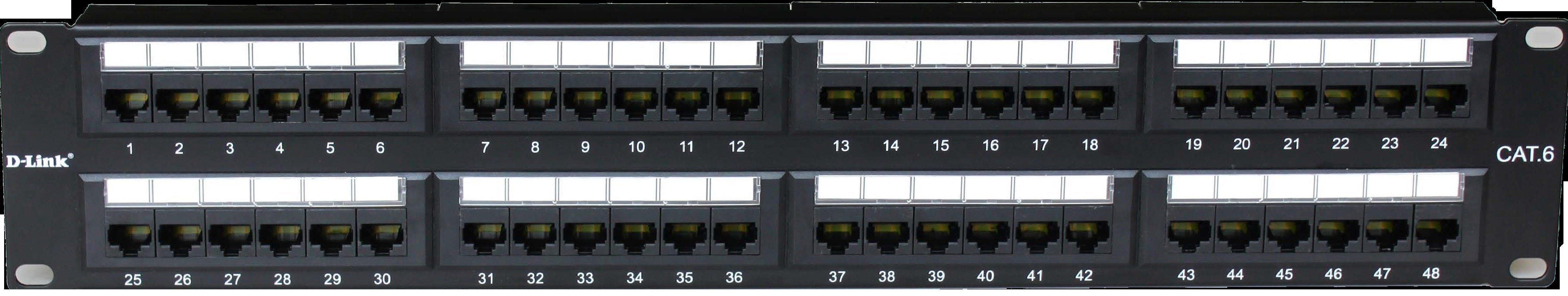 D-Link CAT6 UTP Loaded Patch Panel 24 Port 48 Port | 19