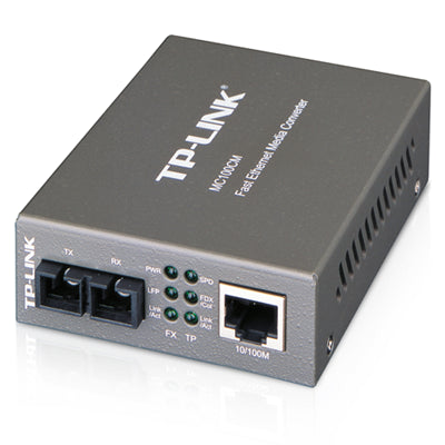 TP-Link MC100CM 10/100Mbps Multi-Mode Dual Fiber Media Converter SC Port | 100BASE-FX Fiber to 100Base-TX Copper