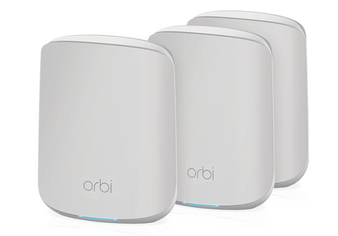 Netgear AX1800 WiFi Mesh System (RBK353) Orbi Dual-Band WiFi 6 Mesh System, 1.8Gbps, Router + 2 Satellites