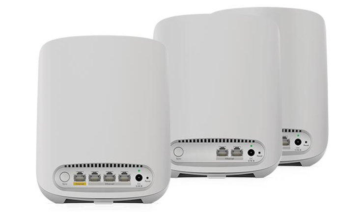 Netgear AX1800 WiFi Mesh System (RBK353) Orbi Dual-Band WiFi 6 Mesh System, 1.8Gbps, Router + 2 Satellites