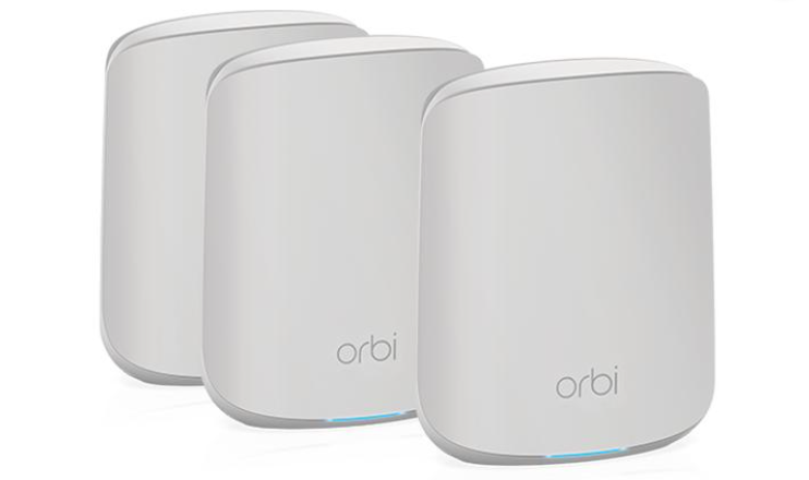 Netgear AX1800 WiFi Mesh System (RBK353) Orbi Dual-Band WiFi 6 Mesh System, 1.8Gbps, Router + 2 Satellites