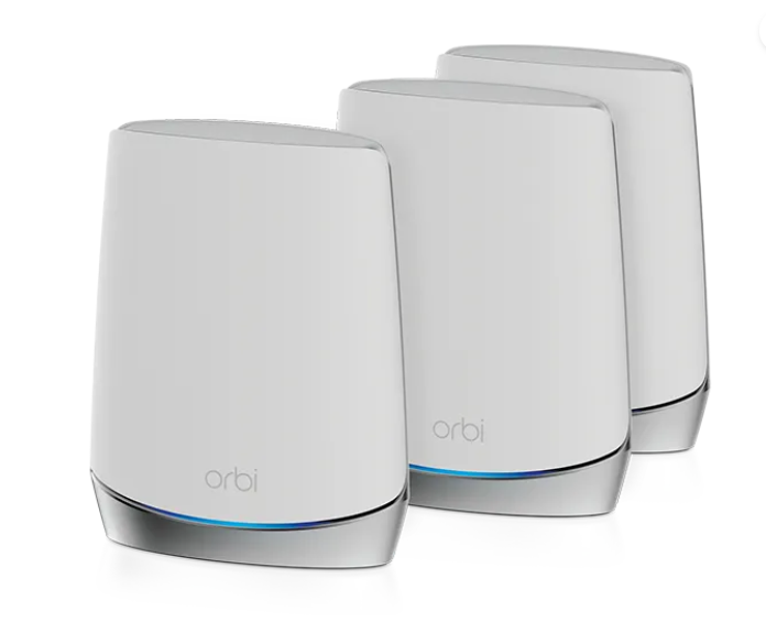 Netgear AX4200 WiFi Mesh System (RBK753) Orbi Tri-Band WiFi 6 Mesh System, 4.2Gbps, Router + 2 Satellites