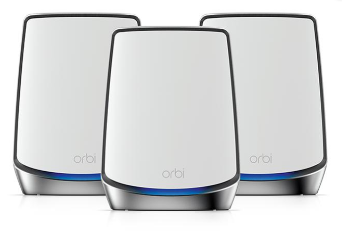 Netgear Orbi RBK853 AX6000 WiFi Mesh System Tri-Band WiFi 6 Mesh System, 6Gbps, 1 Router + 2 Satellites