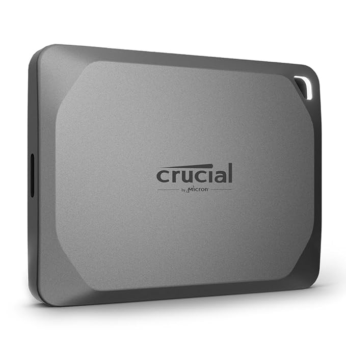 Crucial X9 Pro Portable SSD USB 3.2 External Solid State Drive up to 1050 MB/s IP55 Water Dust Resistance